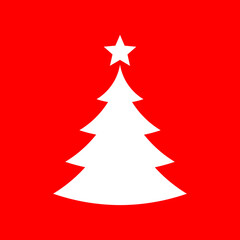 Christmas tree icon isolated on transparent background