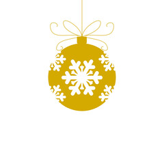 Christmas ball icon isolated on transparent background