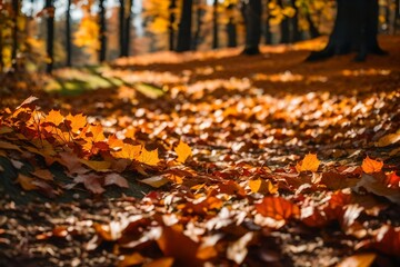 autumn leaves in the forest