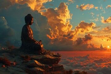 buddha in the clouds