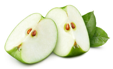 Green apple slice Clipping Path