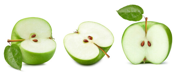Green apple clipping path