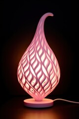 Modern Art Glass Sculpture - Pink Vase
