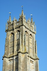John the Baptist church tower, Glastonbury. - 723633115