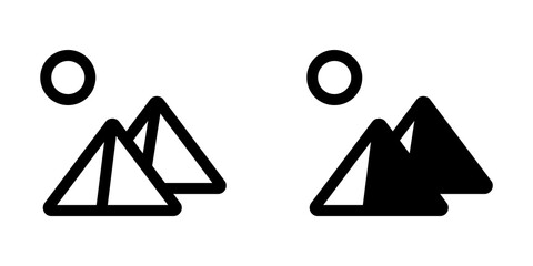 Editable pyramid vector icon. Landmark, monument, building, middle east, egypt, architecture. Part of a big icon set family. Perfect for web and app interfaces, presentations, infographics, etc