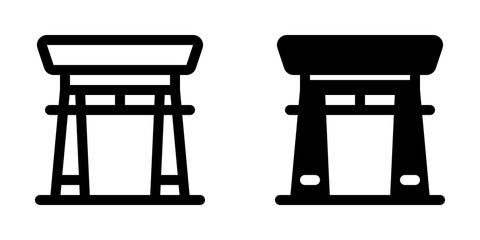 Editable shrine, gate, vector icon. Landmark, monument, religious, cultural, building, architecture. Part of a big icon set family. Perfect for web and app interfaces, presentations, infographics, etc