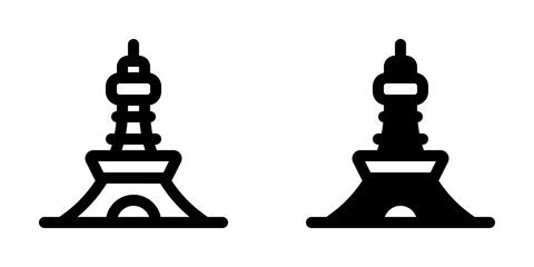 Editable tower, communication vector icon. Landmark, monument, building, structure, architecture. Part of a big icon set family. Perfect for web and app interfaces, presentations, infographics, etc