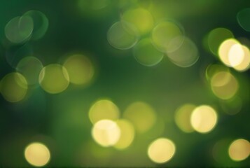 Fototapeta premium Green blurred bokeh background from Generative AI