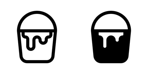 Editable paint bucket, plastic, metal, container vector icon. Construction, tools, industry. Part of a big icon set family. Perfect for web and app interfaces, presentations, infographics, etc