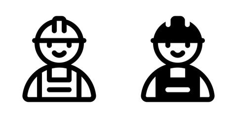 Editable construction worker, engineer vector icon. Construction, tools, industry. Part of a big icon set family. Perfect for web and app interfaces, presentations, infographics, etc