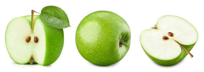 Green apple clipping path