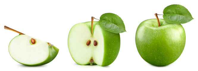 Green apple slice Clipping Path