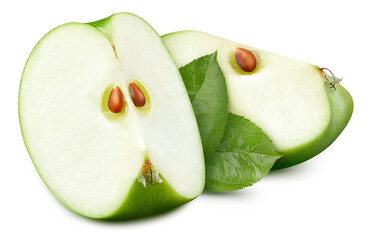 Green apple slice Clipping Path
