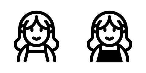 Editable woman wearing blouse avatar vector icon. User, profile, identity, persona. Part of a big icon set family. Perfect for web and app interfaces, presentations, infographics, etc