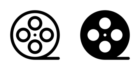 Fotobehang Editable film reel, movie roll vector icon. Movie, cinema, entertainment. Part of a big icon set family. Perfect for web and app interfaces, presentations, infographics, etc © Totto House