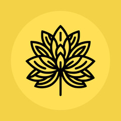 Creative Line art flower logo icon, flower profile picture, Mandala art flower logo vector icon