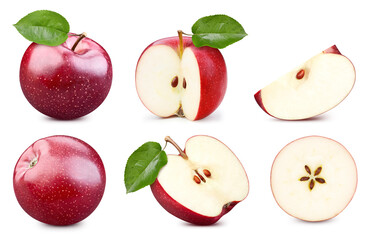 Red apple isolated on white background