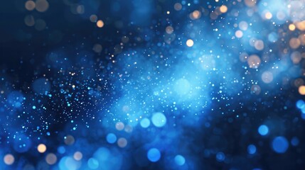 blue sky glow particle abstract bokeh background