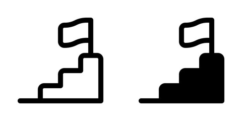 Editable career ladder, promotion, goal, success, climbing vector icon. Business, work, job, office. Part of a big icon set family. Perfect for web and app interfaces, presentations, infographics, etc