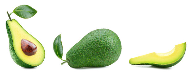 Fresh organic avocado isolated