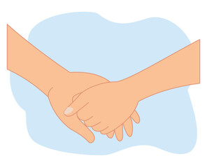 hand gesture showing romantic relationship sign or couple holding hands illustration