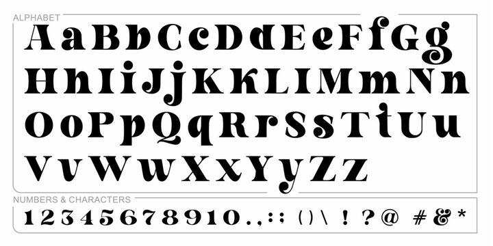 Alphabet Split Monogram, Split Letter Monogram, Alphabet Frame Font. Laser cut template. Initial monogram letters.