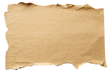 Piece of torn cardboard paper on transparent PNG background Generative Ai
