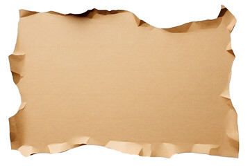 Fototapeta premium Piece of torn cardboard paper on transparent PNG background Generative Ai