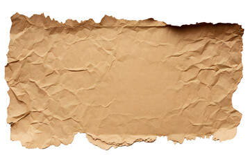 Piece of torn cardboard paper on transparent PNG background Generative Ai