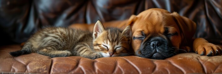 German Boxer Puppy Kitten Eat Together, Desktop Wallpaper Backgrounds, Background HD For Designer