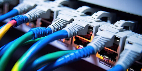 servers connection with Fiber optic cable internet	
