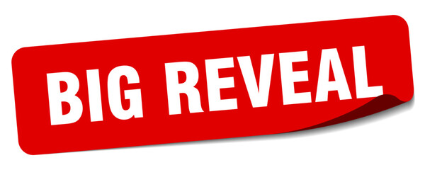 big reveal sticker. big reveal label