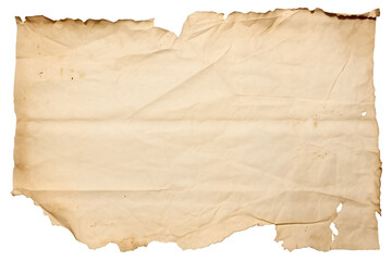 Fototapeta premium Piece of torn cardboard paper on transparent PNG background Generative Ai
