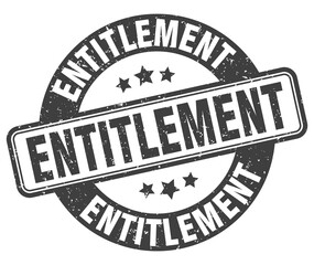 entitlement stamp. entitlement label. round grunge sign