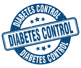 diabetes control stamp. diabetes control label. round grunge sign