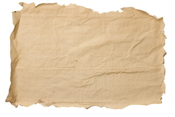 Piece of torn cardboard paper on transparent PNG background Generative Ai