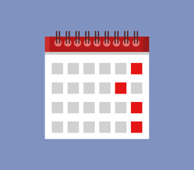 Minimalist calendar icon representing specific days within a month