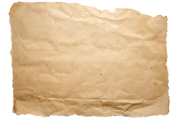 Piece of torn cardboard paper on transparent PNG background Generative Ai