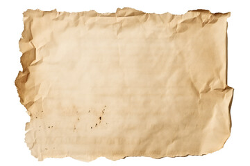 Piece of torn cardboard paper on transparent PNG background Generative Ai
