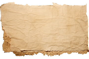 Piece of torn cardboard paper on transparent PNG background Generative Ai