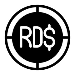 colombian peso coin icon flat style vector graphic illustration for web, UI and App mobile design isolated on white background