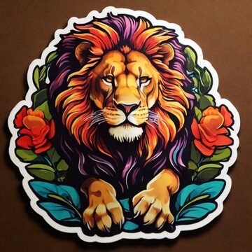 lion head Sticker