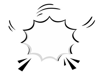 bubble text cartoon element blank design template png file transparent background