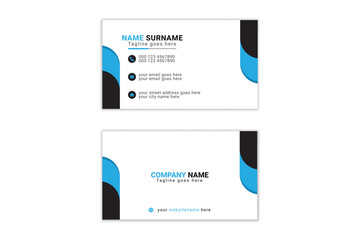 Minimal clean business card template design. Modern vector abstract design.