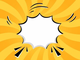 orange yellow cartoon comic background blank template	