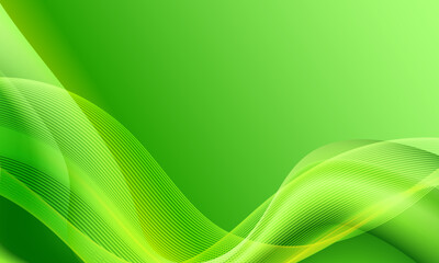 Abstract soft green fluid wavy motion background. © wungkal