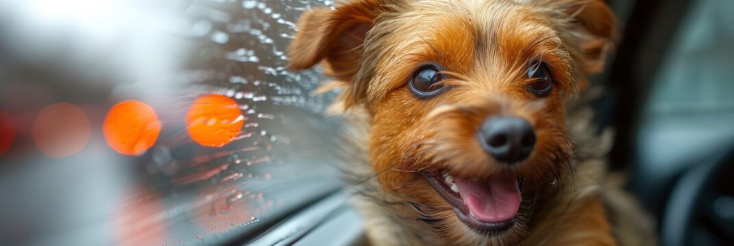Happy Dog Car Window Wind, Desktop Wallpaper Backgrounds, Background HD For Designer