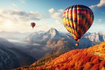 Fall Foliage and Hot Air Balloons