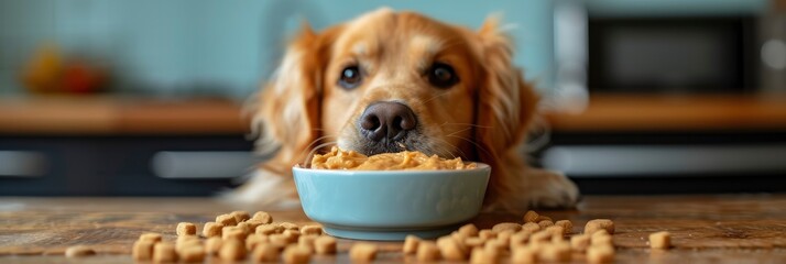 Happy Dog Eating Peanut Butter Spoon, Desktop Wallpaper Backgrounds, Background HD For Designer