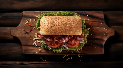 Peameal Bacon Sandwich, Canadian food - obrazy, fototapety, plakaty